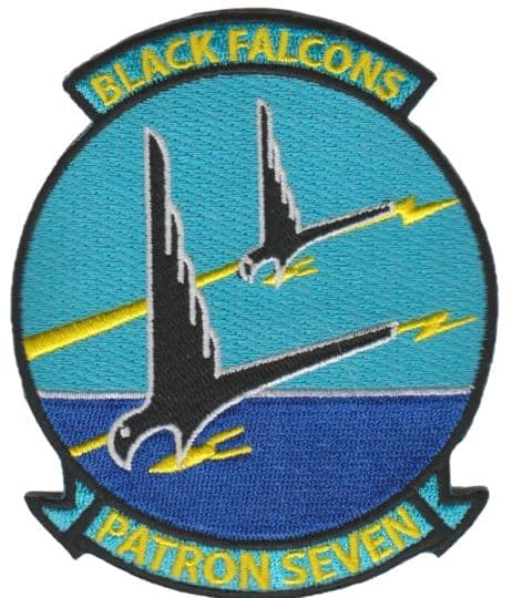 VP-7 Black Falcons Squadron Patch – Plastic Backing