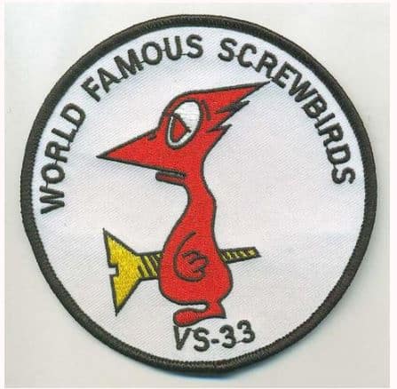 VS-33 Screwbirds Squadron Patch – Plastic Backing