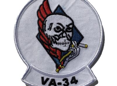 VA-34 Blue Blasters Squadron Patch – Plastic Backing