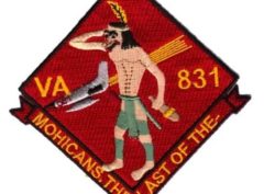 VA-831 Mohicans Squadron Patch – Plastic Backing