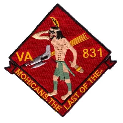 VA-831 Mohicans Squadron Patch – Plastic Backing