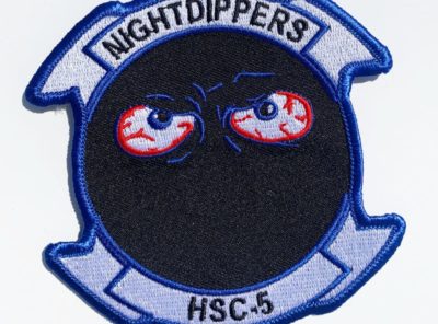 HSC-5 Nightdippers Squadron Patch – Plastic Backing