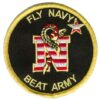 Fly Navy Beat Army Patch – Plastic Backing