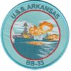 USS Arkansas BB-33 Patch – Plastic Backing