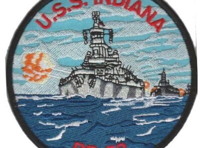 USS Indiana BB-58 Patch – Plastic Backing