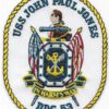 USS John Paul Jones DDG-53 Patch – Plastic Backing