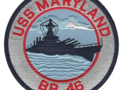 USS Maryland BB-46 Patch – Plastic Backing