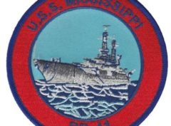 USS Mississippi BB-41 Patch – Plastic Backing