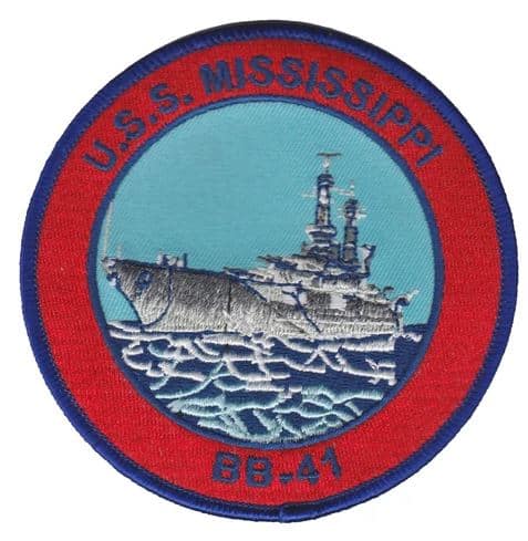 USS Mississippi BB-41 Patch – Plastic Backing