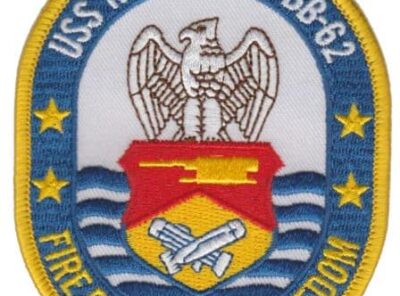 USS New Jersey BB-62 Patch – Plastic Backing
