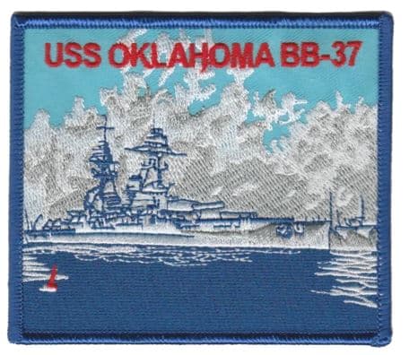 USS Oklahoma BB-37 Patch – Plastic Backing