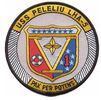 USS Peleliu LHA-5 Patch – Plastic Backing