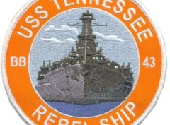 USS Tennessee BB-43 Patch – Plastic Backing
