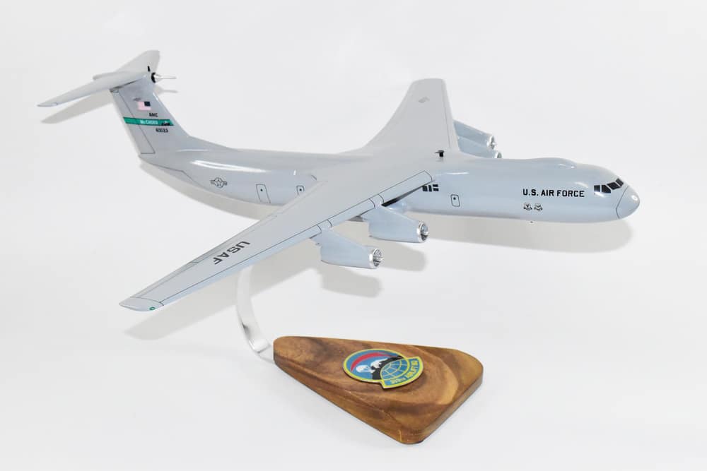 313th Airlift Squadron C-141B Model,Mahogany Scale Model