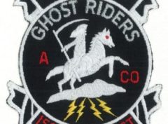 A Co 7/158th Aviation Regiment, "Ghost Riders" Patch – Plastic Backing