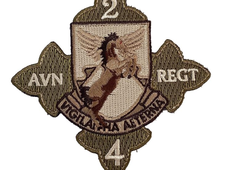 US Army 2nd Bn 4th AVN Regiment Patch – Plastic Backing