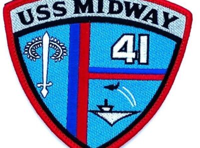 USS Midway CV-41 Patch – Plastic Backing, 4.5"