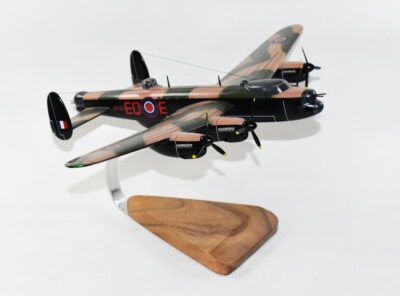 Avro Lancaster Model, RAF, WWII, Heavy Bomber, 1/68 Mahogany Scale Model