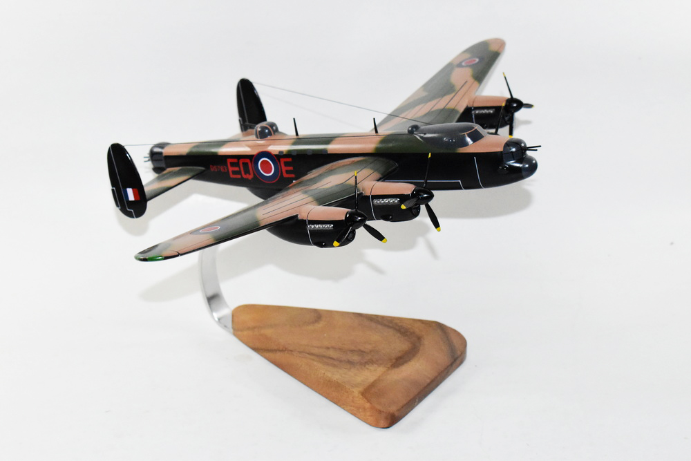 Avro Lancaster Model, RAF, WWII, Heavy Bomber, 1/68 Mahogany Scale Model -  Squadron Nostalgia