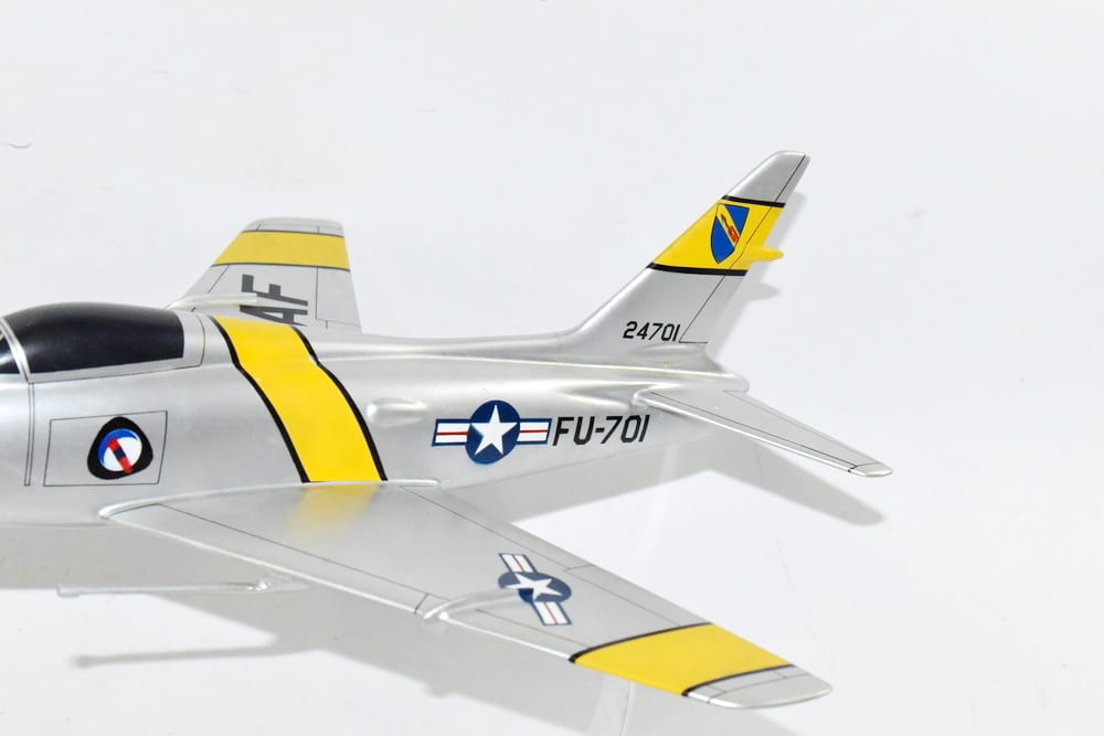 North American F-86 Sabre Model, Mahogany, USAF, 1/36th (13″) Scale