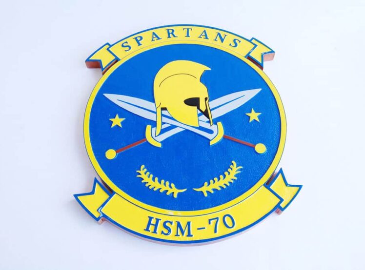 HSM-70 Spartans Plaque