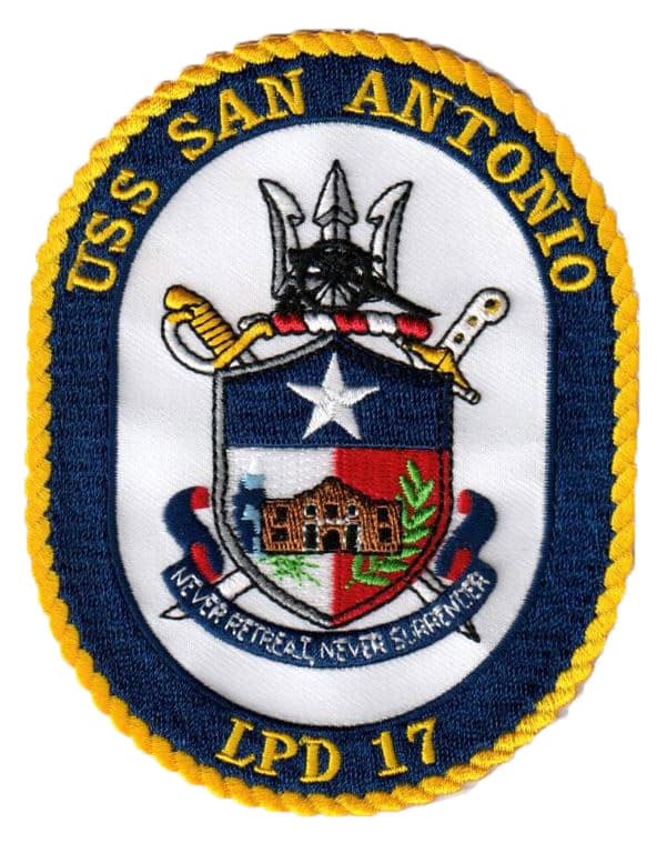USS SAN ANTONIO LPD-17 Patch – Sew On