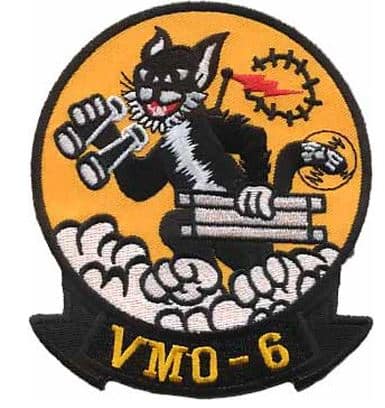 A 3.5 to 4.5 inch squadron patch of the VMO-6 Tomcats.