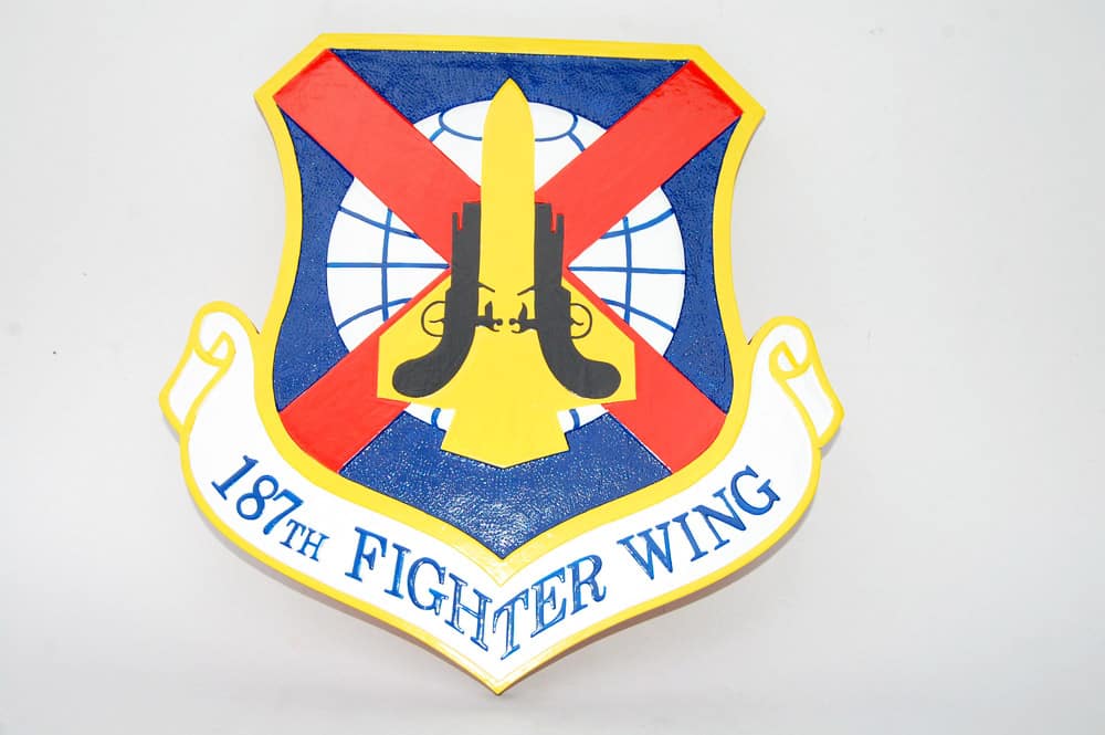 187th Fighter Wing Plaque