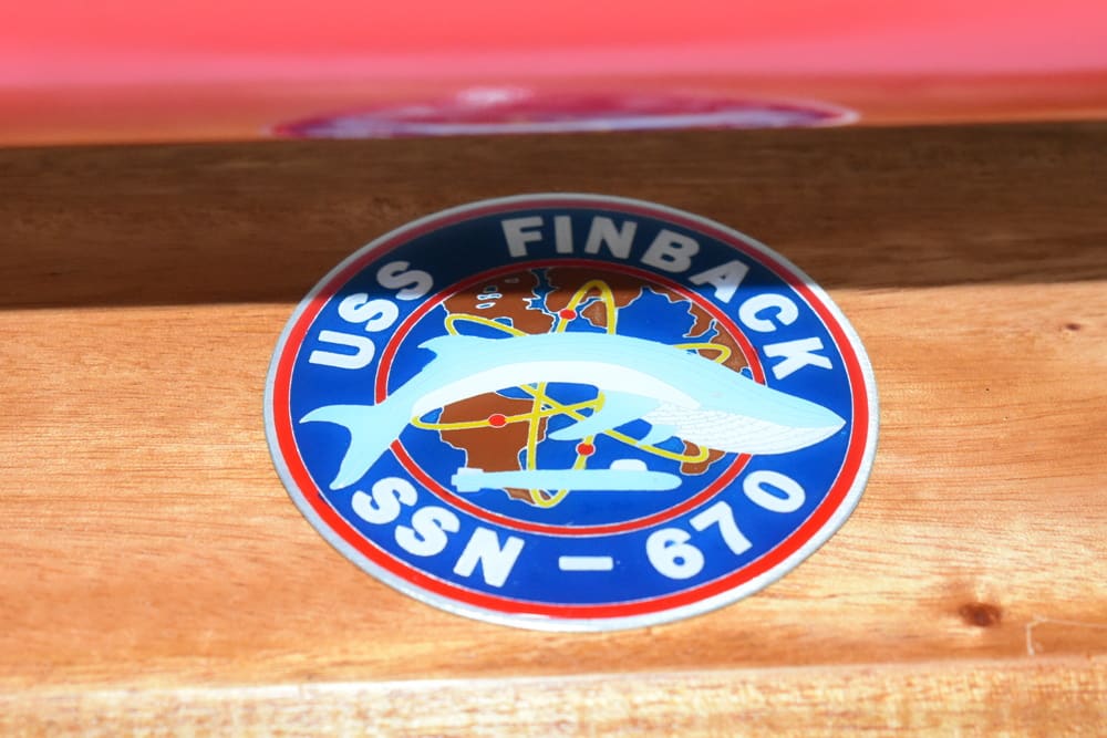 2 US NAVY SUBMARINE USS FINBACK SSN-670 BUMPER STICKERS