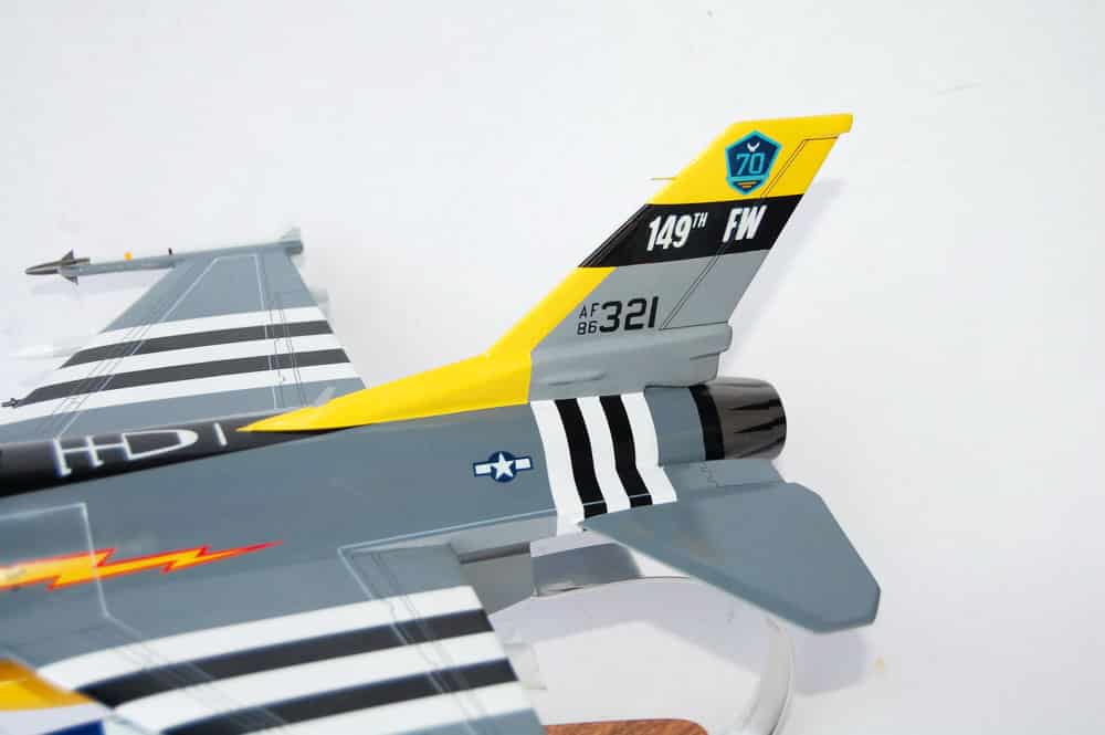 149th Fighter Wing, 182nd Fighter Squadron Texas ANG F-16 Model