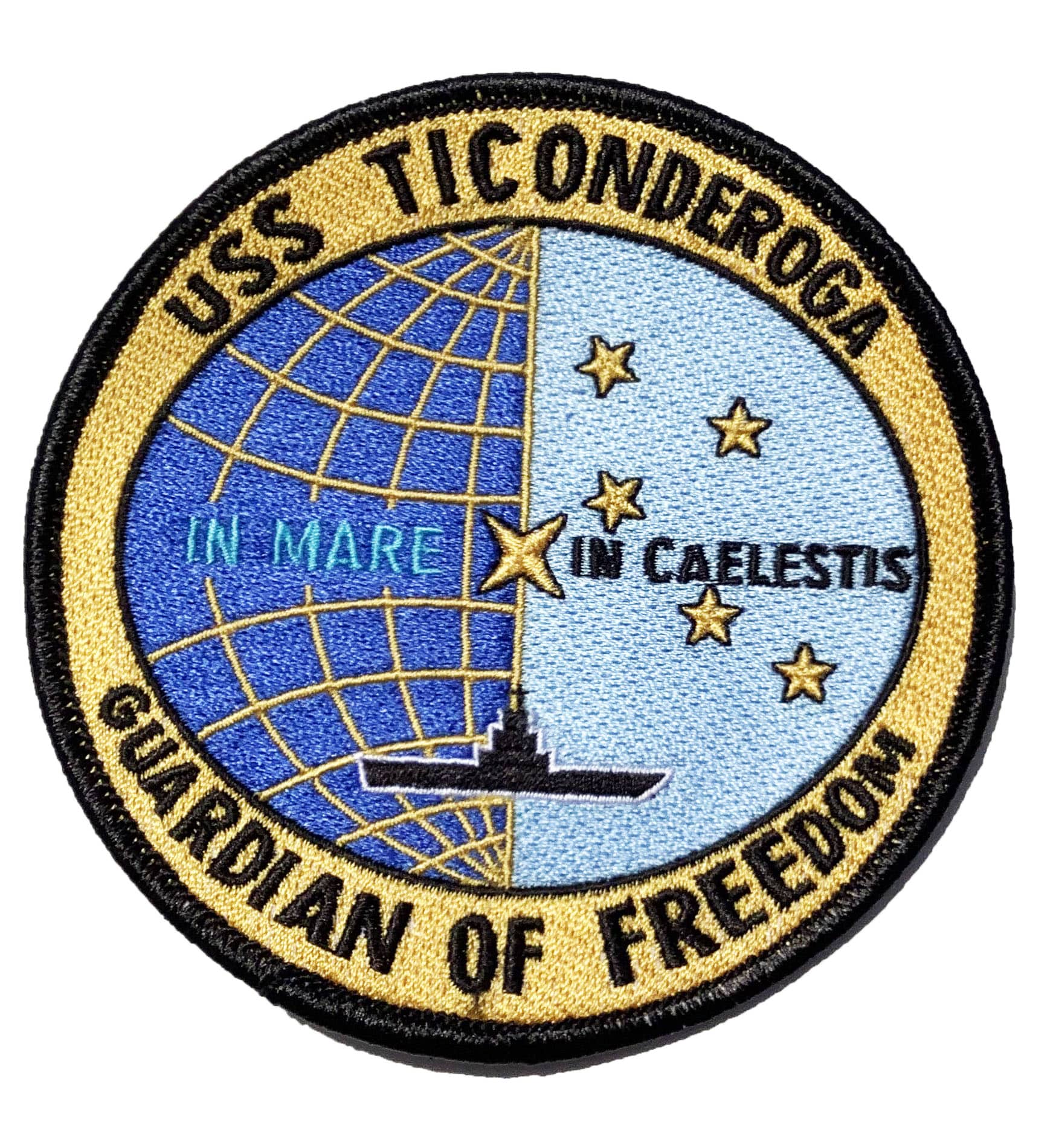 USS Ticonderoga (CVS-14) GUARDIAN OF FREEDOM Patch - Sew On