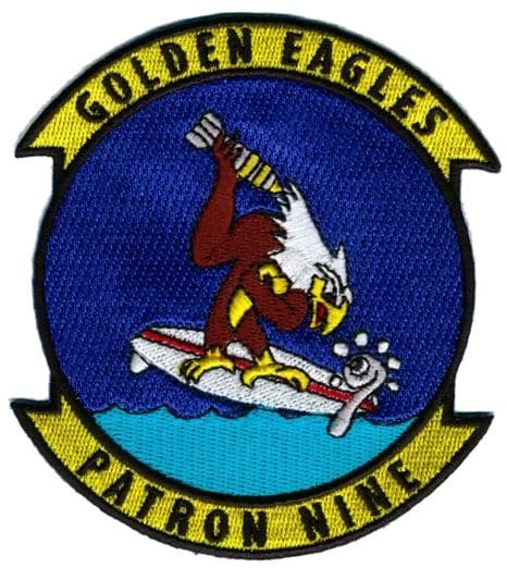 US NAVY VP-9 Patrol Squadron 9 Insignia of Patrol Golden Eagle Patch