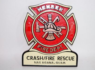 Fire Dept Shield - Crash/Fire Rescue Agana Guam Plaque