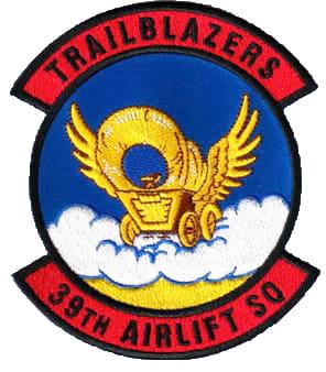 39th Airlift Squadron TRAILBLAZERS Patch – Sew On