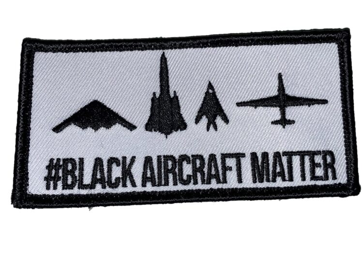 Black aircraft matter patch from the US air force