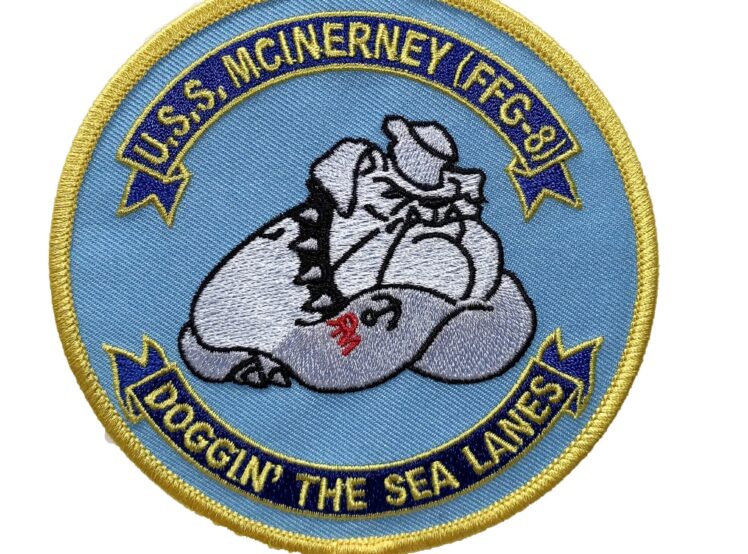 USS McInerney FFG-8 (Doggin The Sea Lanes) Patch – Sew On