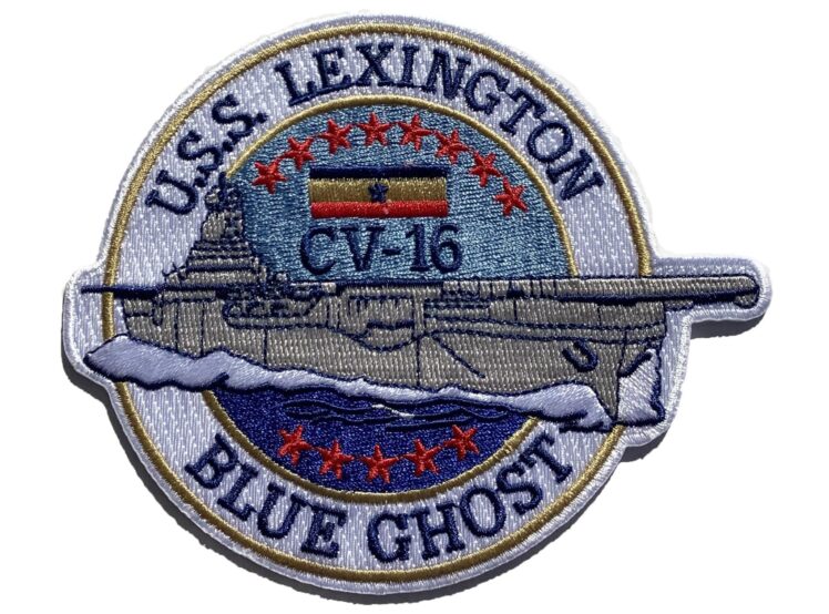 USS Lexington CV-16 Blue Ghost Patch – Sew On