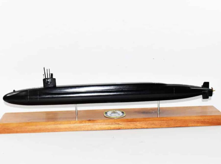 USS Rhode Island SSBN-740 Submarine Model (Black Hull)
