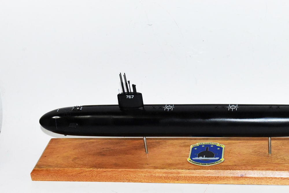 USS Hampton SSN-767 (Black Hull) Submarine Model