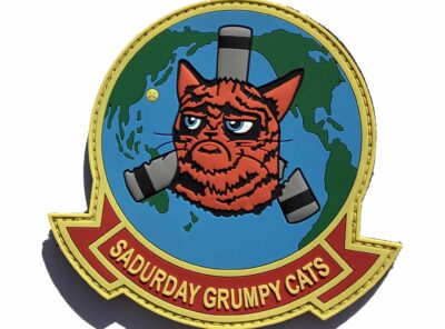 VMM-262 Sadurday Grumpy Cats PVC Squadron Patch – Hook and Loop