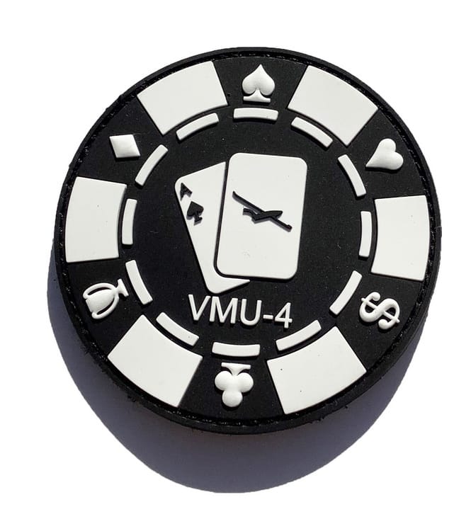 VMU-4 Evil Eyes Poker Chip PVC Patch - Hook and Loop