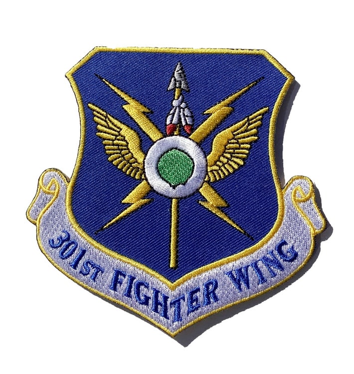 301st Fighter Wing Patch – Plastic Backing