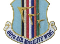 4 inch 60th Air Mobility Wing Patch – Plastic Backing