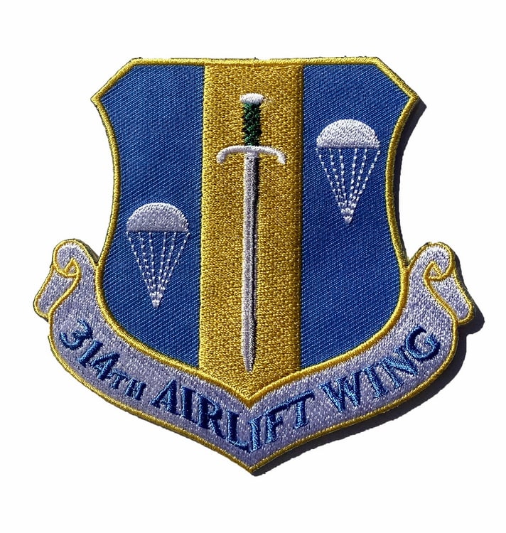 314th Airlift Wing Patch – Plastic Backing