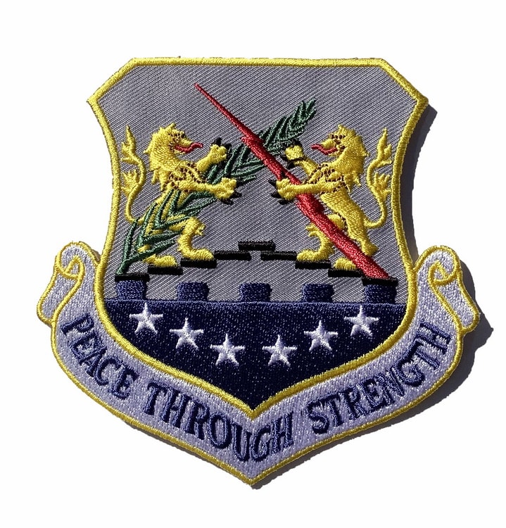 PEACE THROUGH STRENGTH 100th Bombardment Wing Patch – Plastic Backing