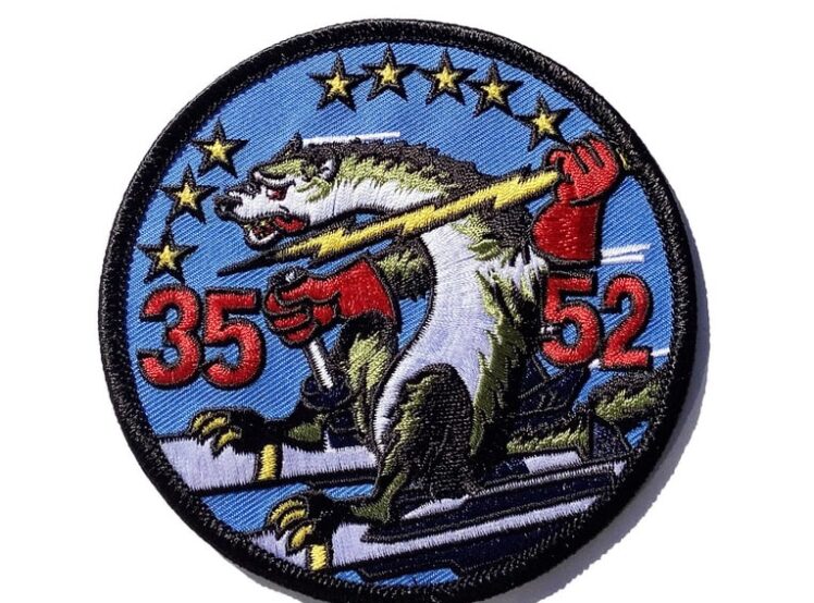 52 TFW 35 TFW Tactical Fighter Wing Wild Weasel Patch – Plastic Backing