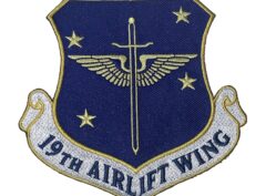19th Airlift Wing Patch – Plastic Backing