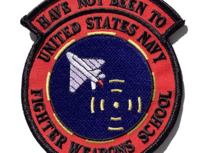 TOP GUN US NAVY WEAPONS SCHOOL EMBROIDERED PATCH 3.1 inches 
