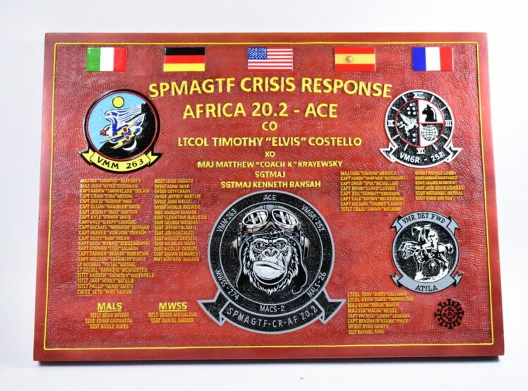 SPMAGTF Crisis Response 20.2 Plaque