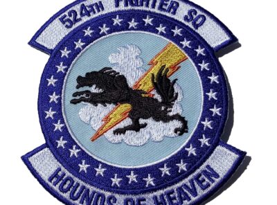 524TH FIGHTER SQ HOUNDS OF HEAVEN PATCH- SEW ON